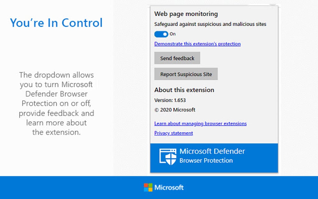 Microsoft Defender Browser Protection para Google Chrome Extensión
